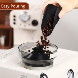 Bincoo Flexible Silicone Coffee Dosing Cup - No-Spill Bean Pouring for Grinders, Pepper & Spice Mill Funnel, Multi-Use Weighing & Pouring Tool, Kitchen Prep Measuring Dish, Set of 4