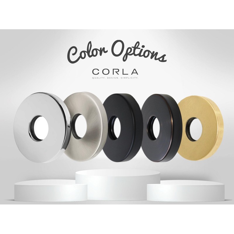 Corla 2PC Shower Arm Flange 2.5” Round | Modern Universal