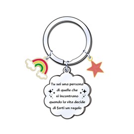 ZYMGUO Gift for Friends, Birthday, Gift for Boyfriend, Colleague, Original, Keyring, Friendship, Gifts, Women, Men, Birthday, Graduation Gift, Sister, Girl, Silver / black