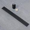 SaniteModar Linear Shower Drain, 36 inch Black Shower Drain with