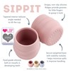 BIBaDO - Sippit Silicone Baby Cup, Blush (2-Pack) - Open