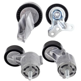 Drive Idler pulley and belt tensioner kit Compatible with Volkswagen Golf 2.5L 2010-2014, Jetta 2.5L 2006-2010, Rabbit 2.5L 2006-2009, Replace 38314 38315 36105 36106 K050418 5PK925