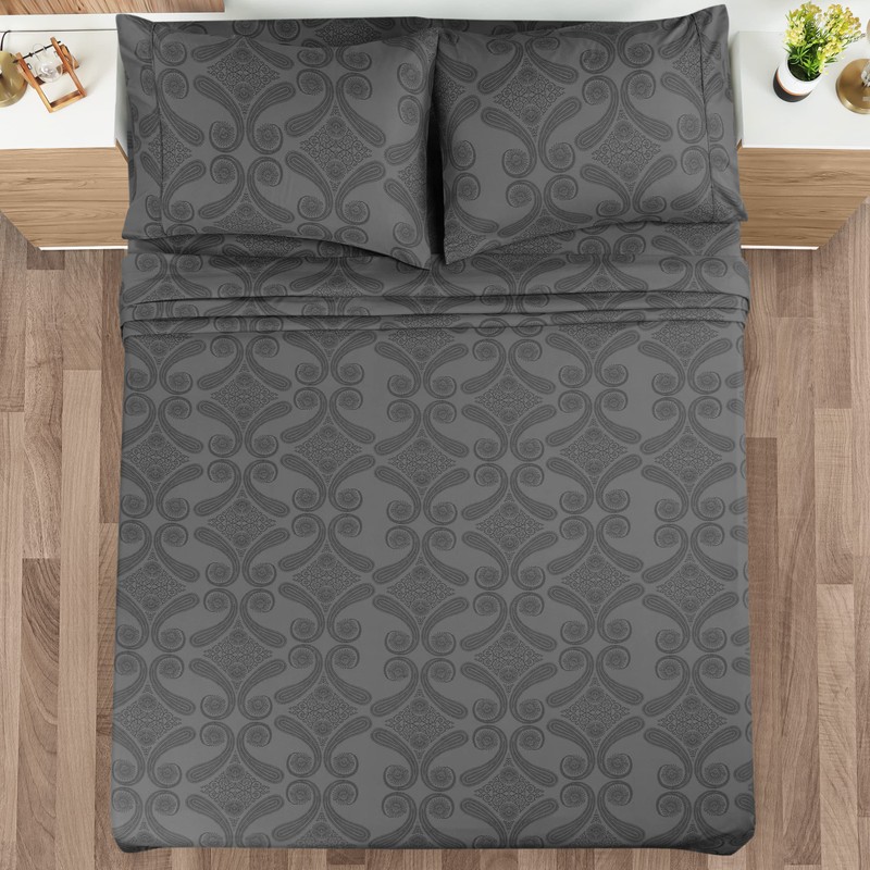 Premium T1500 Queen Sheet Set with LinenWrap 4 Piece Soft