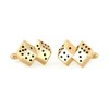 Gold Tone Dice Cuff Links