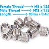 Self Tapping Thread Insert, 10 Pieces 10mm Thread Repair Sleeves