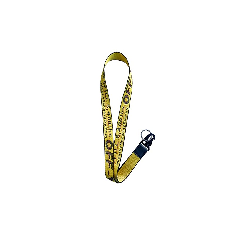 Fashion Letter Keychain Lanyard Industrial Canvas Phone Lanyard Wristlet Keychain