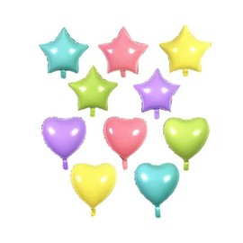 AnnoDeel 20pcs Macaron Star Balloons, 18inch Star Macaron Foil Balloons Mixed Color Mylar Balloons for Wedding Birthday Baby Shower Party Decor