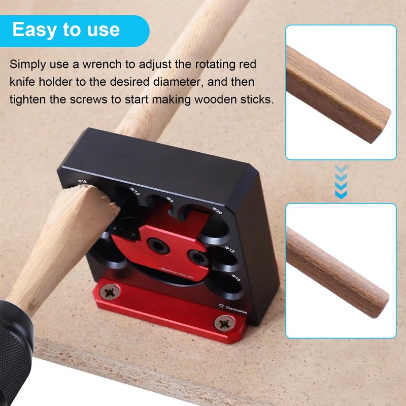 Adjustable Dowel Maker, Adjustable 8-Hole Dowel Maker Device Made of