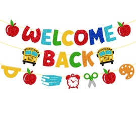 Welcome Back Banner Classroom Welcome to Our Class Theme Banner Back to School First Day of School Decoration Teachers Students Preschool Kindergarten Classroom Party Supplies