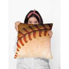 Vintage Baseball Decorative Throw Pillow Covers Pillows Case Square Cushion Cover Standard Pillowcase for Sofa Couch Bedroom Patio 18x18 Inches