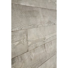 WoodyWalls Peel and Stick Wood Planks | Real Wood Wall Panels | Premium Set of 12 Wood Planks for Walls | DIY Wood Panels (19.5 sq. ft. per Box) Gray