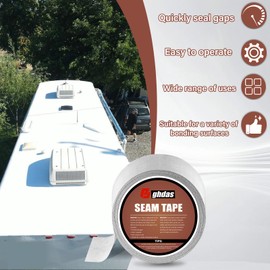 Peel and Stick Seam Tape, Repair Leaks and Restores Roof Seams and Tears, Used for Bonding Metal, Wood, EPDM, Fiberglass, and Tiles, Efficient to Use, 4 Inch x 50 Feet Roll（3 Piece）