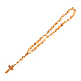 LIFKOME Cross Necklace for Women Wooden Rosary Beads Men's Fashion Jewelry Beaded Cross Pendant