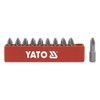 Yato PZ2 Non Long Bed Throw Screwdriver Bits Set 10 Pieces 25 mm (YT-0471)