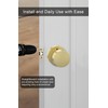 goldenwarm 2 Pack Brushed Gold Passage Door Knobs, Zinc-Alloy Brushed