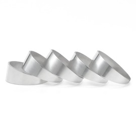 Piclafe 304 Stainless Steel Pie Cuts, 2.5'' Polished Exhaust Cutout Laser Cut and Deburred for Custom Exhaust System 5 Pcs