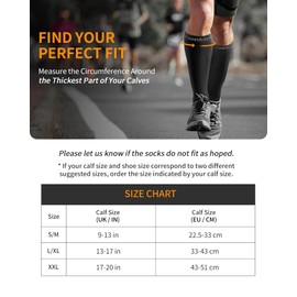 Cambivo 2 Pairs of Calf Bandages, Calf Compression Socks for Men and Women, Calf Sleeves, Leg Warmers, Compression Socks without Foot for Sports, Football, black, xxl