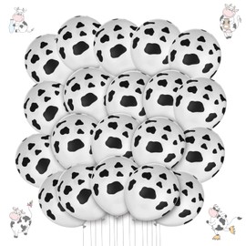 Abeillo 20 Pieces Cow Balloons Funny Cow Print Balloons Cow Latex Balloons For Children's Birthday Western Cowboy Farm Party Decoration Supplies