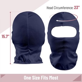 UNCO- Balaclava Face Mask, Navy Blue Ski Mask for Men & Women, Full Face Mask