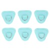 6Pcs PVC D Ring Patch Elastic Rope Set Stainless Steel