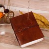 Handmade Bonded Leather Journal Notebook with Unlined Paper, Vintage Leather