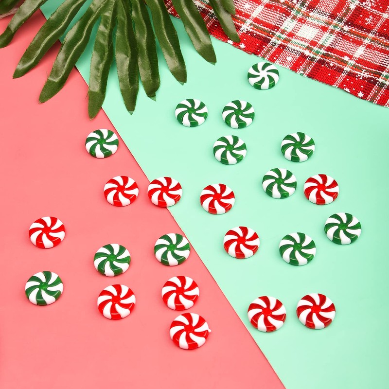 XNHIU 48 Pieces Christmas Candies Decor Red and Green Candy