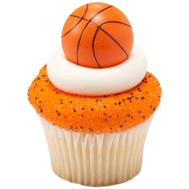Basketball Cupcake Rings - 12 ct
