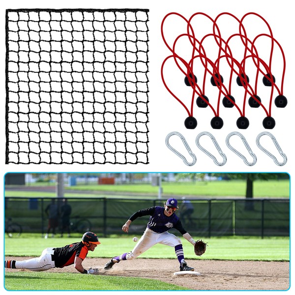 Baseball Net - 10Ft,15Ft,20Ft,25Ft,30Ft Basketball Net Perfect for Baseball, Soccer,