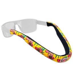 Chums SportFloat Eyewear Retainer - Floating Glasses Strap for Water Sports, Fishing and Boating - Hibiscus