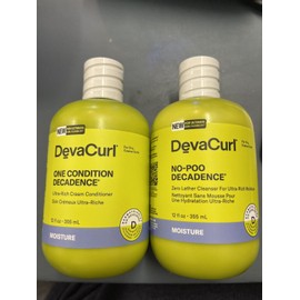 DevaCurl DEVA CURL Decadence No-Poo Shampoo & One Conditioner Duo 12 oz (NEW)  Package