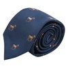King & Priory Navy Blue Embroidered Horse Tie