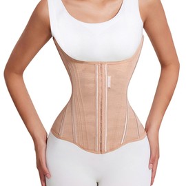 MISTHIN Waist Cincher Trimmer Belt Girdle Workout Shapewear Tummy Control Shaper Waist Trainer for Women (Brown, XX-Small)