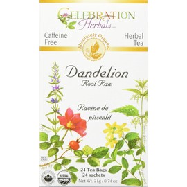 CELEBRATION HERBALS Organic Raw Dandelion Root Tea, 24 CT