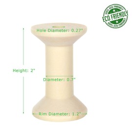 CYEAH 40PCS Wooden Spools for Crafts 2 Inch, Empty Thread Spools for Crafts, Splinter- Free Unfinished Wood Spools for Embroidery and Sewing Machines