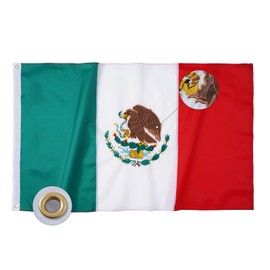 Bradford Mexican Flag 3x5 Outdoor, Embroidered MX Mexico Flags Heavy Duty, Vivid Color Bandera de Mexicana Mexican Flag for Outsides Home Decoration
