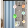 Twofish Home Flower Shower Curtain Hooks Pack of 12 Anti