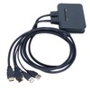 USB KVM Switch 2 Ports Wired HD Multimedia Interface KVM
