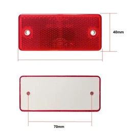6 x Red Reflectors Rear Reflector Reflective Cat Eyes Rectangular Rear Light Trailer Truck Car Caravan 90 mm x 40 mm E20 E-Approved