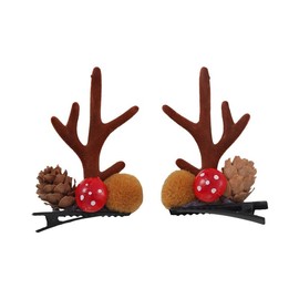 Hair Clips Christmas Gifts Elk Hair Pins Headpiece Reindeer Antlers Headwear Cute Deer Christmas Hair Accessories for Women Girls Boys Men Kids Pets