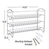 SWOMMOLY Spice Rack Organizer with 24 Empty Round Spice Jars,