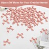50Pcs Pink Bows, Pre-Tied 3.3 Inch Ribbon Bows for Gift