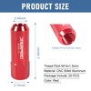 JDMSPEED New Red 20PCS M14X1.5 60MM Extended Forged Aluminum Tuner