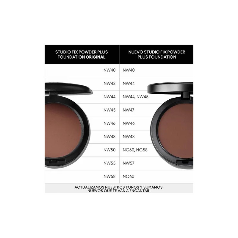 Base Polvo Compacto Mac Studio Fix Powder Plus Tono Nw40