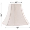 JERHOUS Beige Square Cut Corner Bell Lamp Shade Medium Lampshade