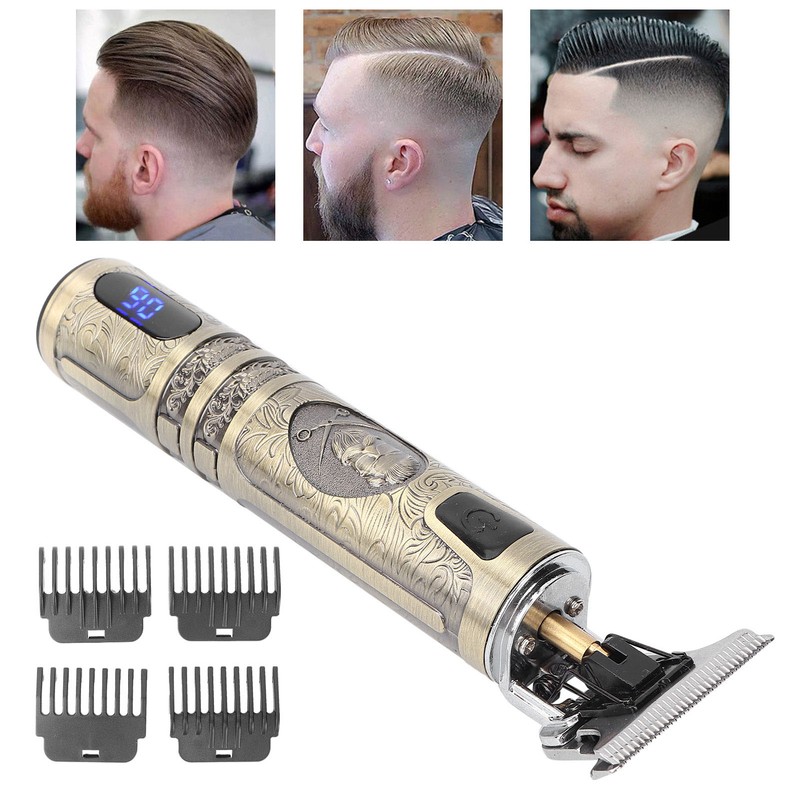 Electric Hair Trimmer Clipper USB Portable Professional Retro Hair Cutting