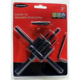 Warrior Carbide Tip Adjustable Circle Cutter 3 Piece