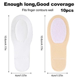 10 Pcs Castor Oil Pack Wrap for Fingers Soft Cotton Castor Oil Packs Self Adhesive Castor Oil Wraps Adjustable Castor Oil Patches Castor Oil Compress Finger Wrap (Oil Not Included)