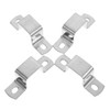 TEHAUX 3sets 4pcs Square Tube Clamps U Bracket Pipe Support