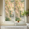 HFhyxin Frosted Glass Window Film,One Way Privacy Window Film, Flowers