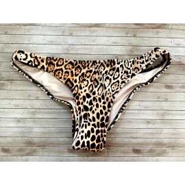 Victoria's Secret Nwt Victorias Secret Zuma Itsy Ruched Back Bikini Swim Bottom Natural Leopard L